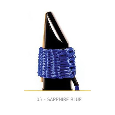 Bambù AB05 Sapphire Blue Legatura Tela Sintetica Baritone Saxophone/Bass Clarinet