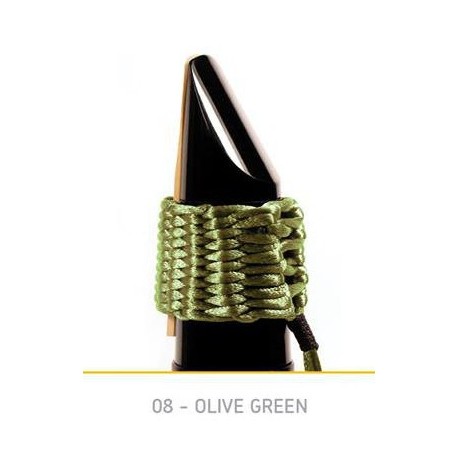 Bambù AB08 Olive Green Legatura Tela Sintetica Baritone Saxophone/Bass Clarinet