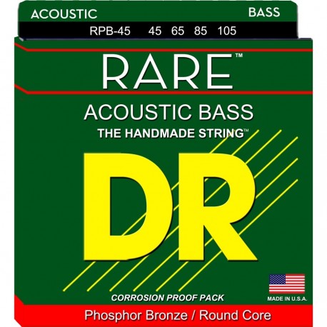 DR Rare RPB45 045-105 Muta 4 Corde Basso Acustico Phosphor Bronze
