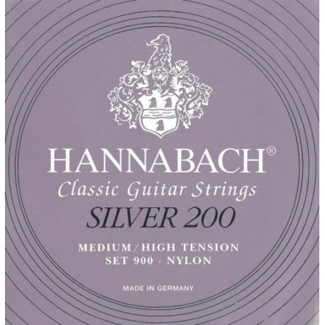 Hannabach 900 Muta Corde Chitarra Classica Tensione Medio/Forte Silver 200