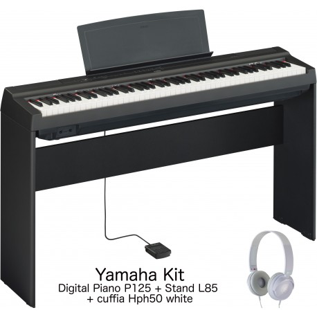 Yamaha P125 Digital Piano + Stand L85 + Cuffia Hph50